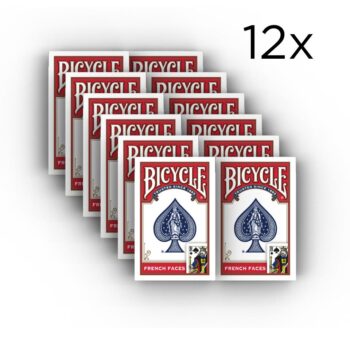 Bicycle® Bridge Size French Faces Rood 12-Pack